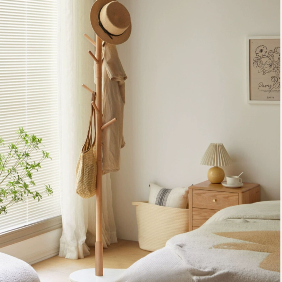Premium Solid Wood Clothes Hangers - Beech & Ash Wood Garment Rack for Closet Organization | Ideal for Hanging Coats, Dresses, Suits & Delicate Clothing