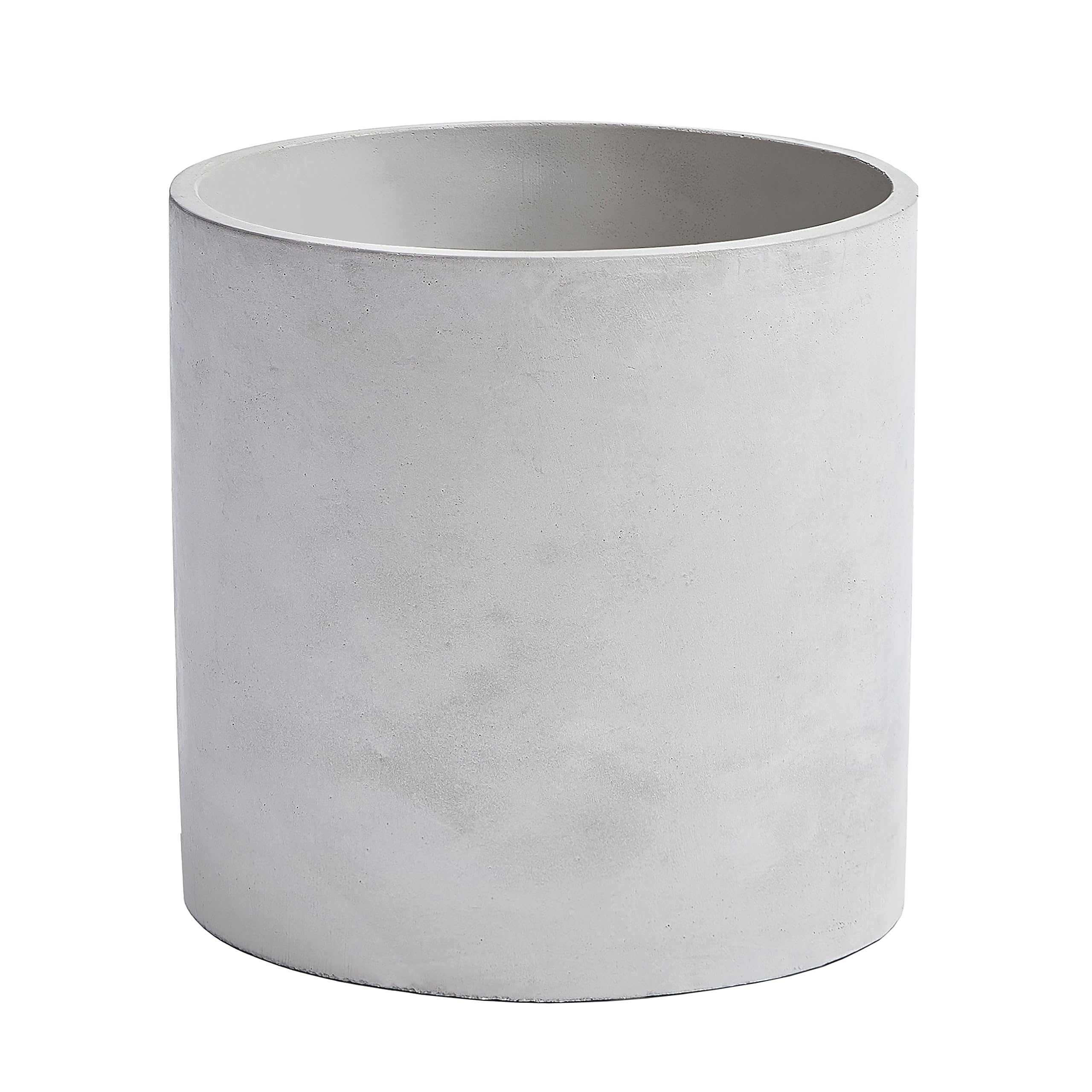 Modern 4.7 Inch Grey Cement Planter with Drainage Hole - Indoor Outdoor Plant Pots for Succulents, Herbs & Small Flowers - Perfect for Home, Office & Garden Decor (Plant Not Included)