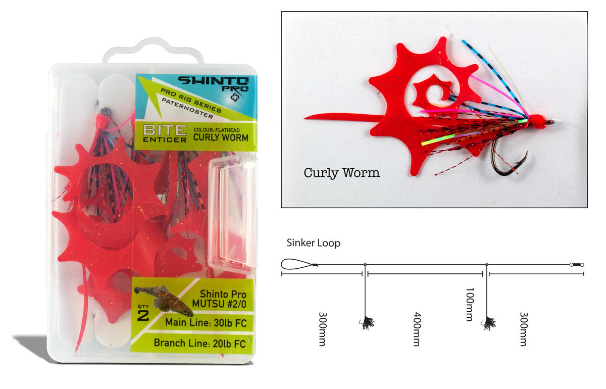 Bite Enticer Mutsu Paternoster Rigs - Saltwater Fishing Hooks #2/0 & #4/0 for Surf Fishing, Pier Fishing, and Bottom Fishing