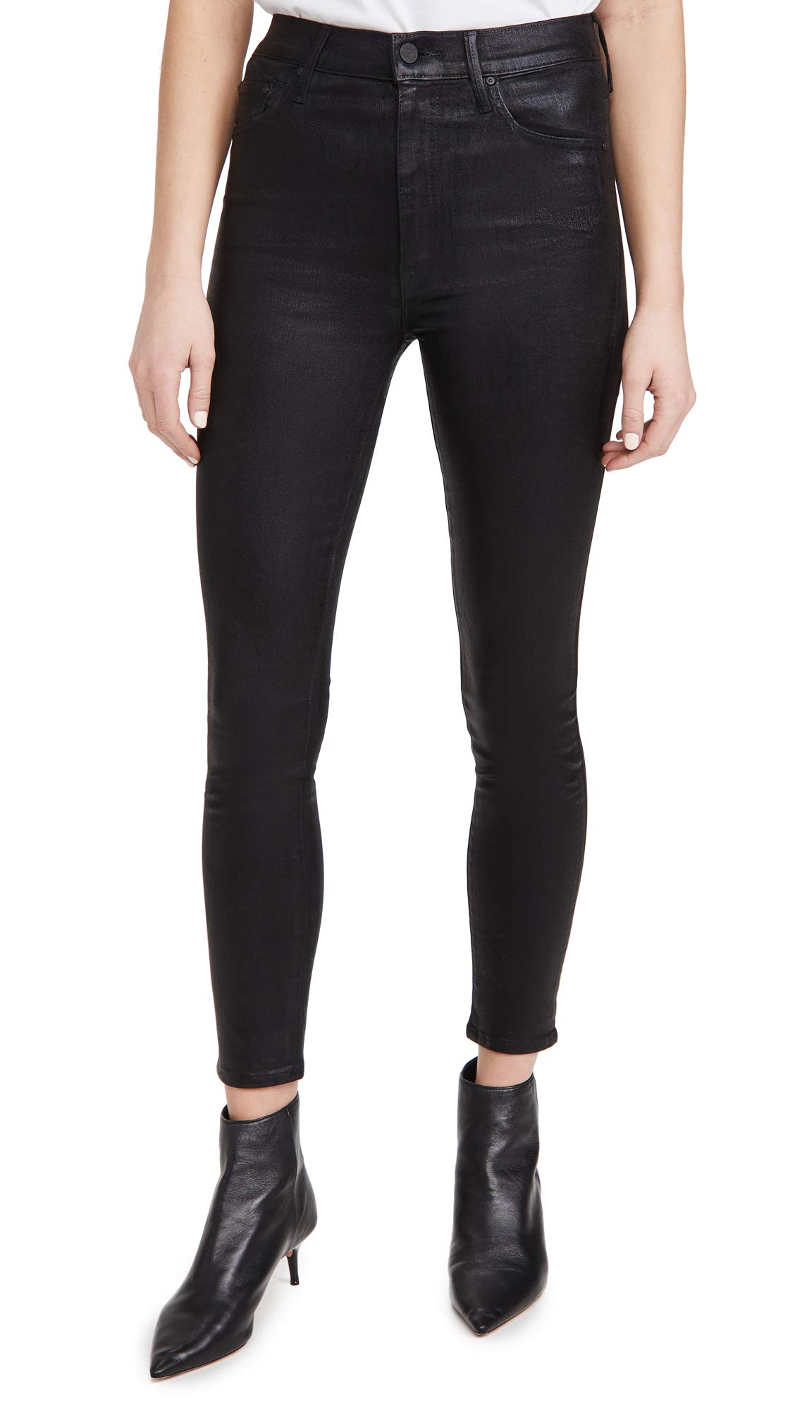 MOTHER Women's The Swooner High-Rise Ankle Jeans - Stretch Denim Skinny Fit for Casual & Date Night Outfits | Perfect for Work, Weekend & Travel