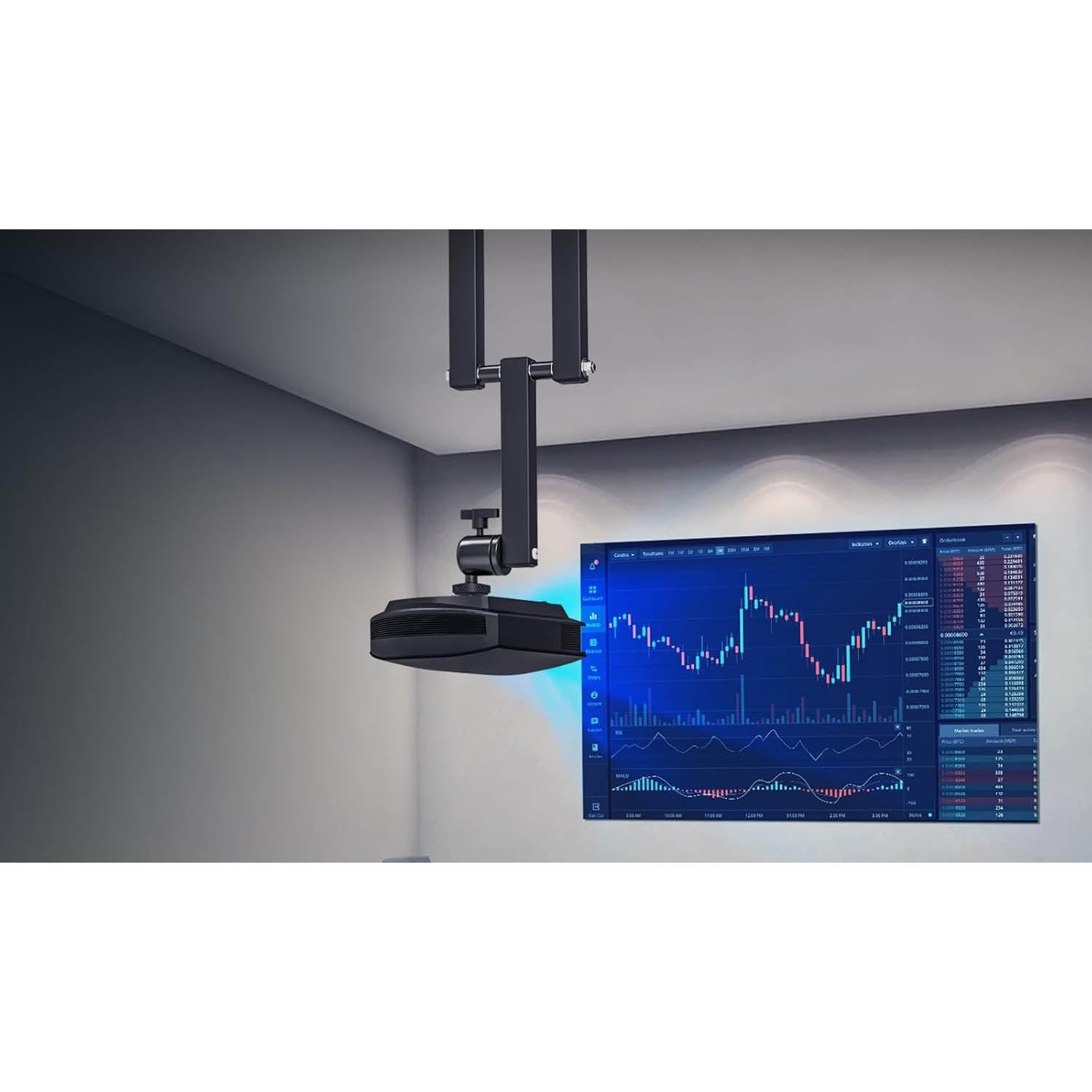 Foldable Carbon Steel Wall Mounted Stand Bracket with 1/4-20 Thread - Heavy Duty TV Monitor Mount for Home Theater & Office Setup