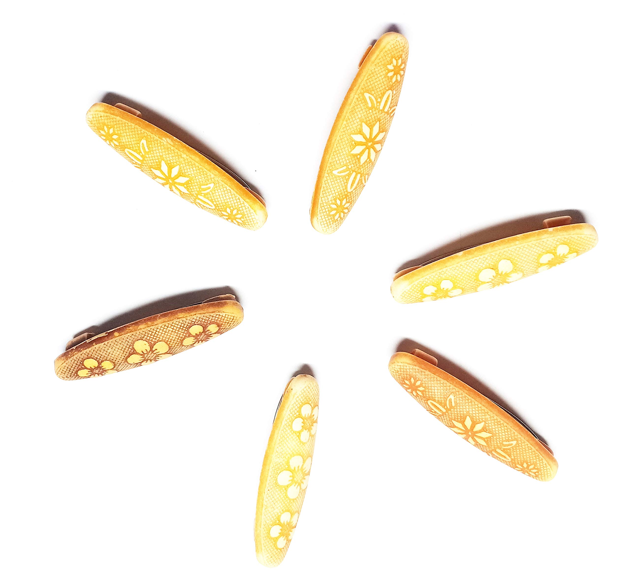 Drishti® Plastic Wooden Hijab Sari Pins - Set of 5 Hair Accessories for Muslim Women | Perfect for Daily Wear, Weddings & Special Occasions