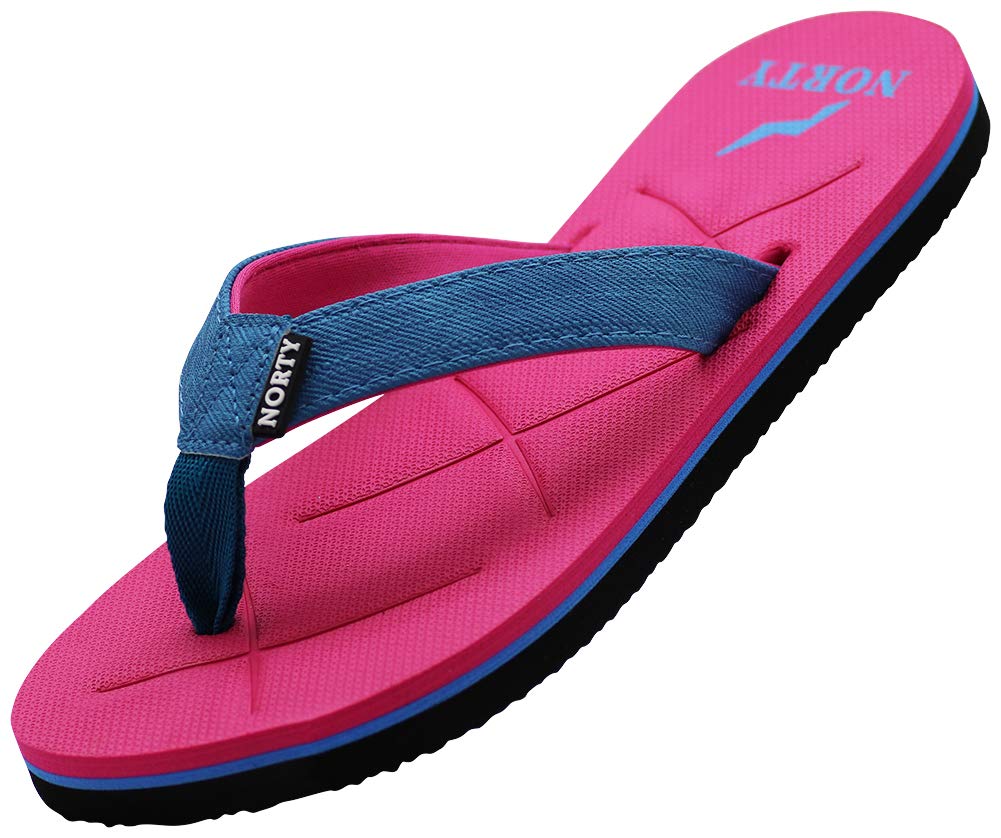 NORTY Women's Casual Flip Flop Thong Sandals - Comfortable Beach, Pool & Everyday Wear - Lightweight Summer Shoes for Walking, Travel & Vacation