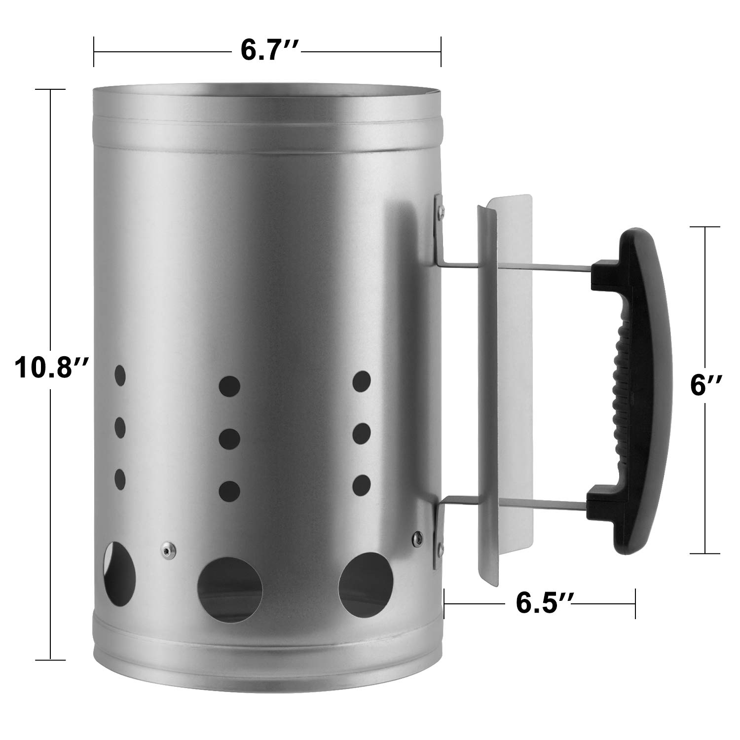 Premium Charcoal Chimney Starter for BBQ Grill - Fast & Safe Fire Starter for Charcoal Briquettes | Perfect for Outdoor Cooking, Camping, Backyard Grilling & Tailgating Accessories
