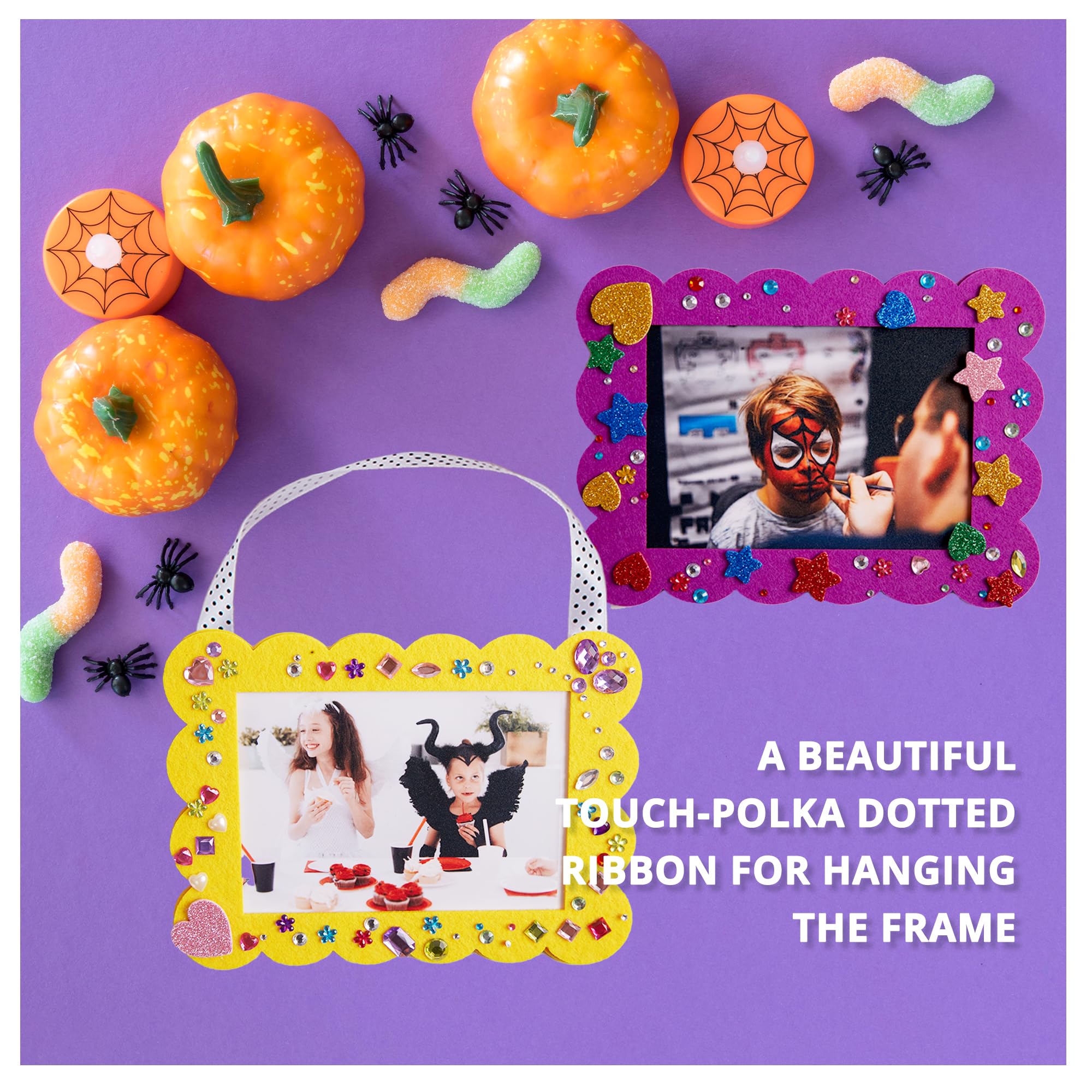 12-Pack DIY Felt Photo Frames 4×6 - Kids Craft Kit for Girls, Toddlers | Party Favors & Arts Supplies