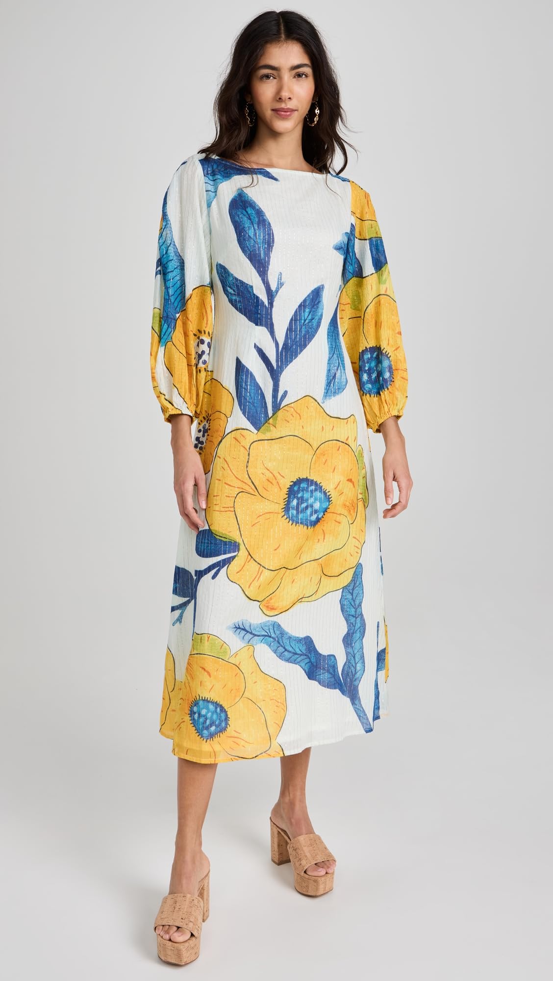 Women's Simona Dress - Elegant Flowy Midi Dress for Casual & Party Wear | Perfect for Date Nights, Weddings & Office Outfits