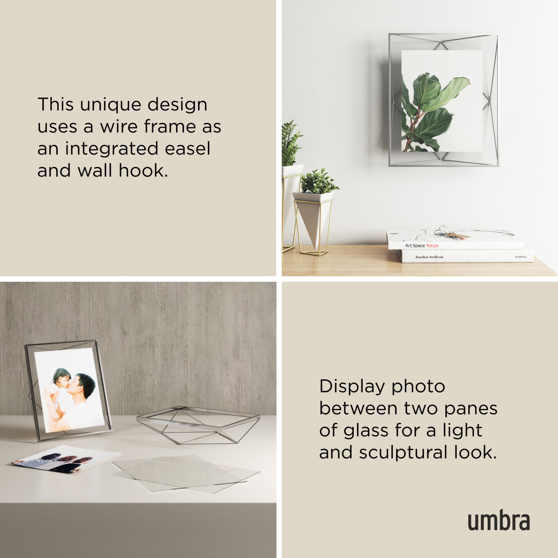 Prisma Picture Frame - Elegant Modern Photo Display for Wall & Tabletop - Perfect for Home Decor, Office, and Gift Giving