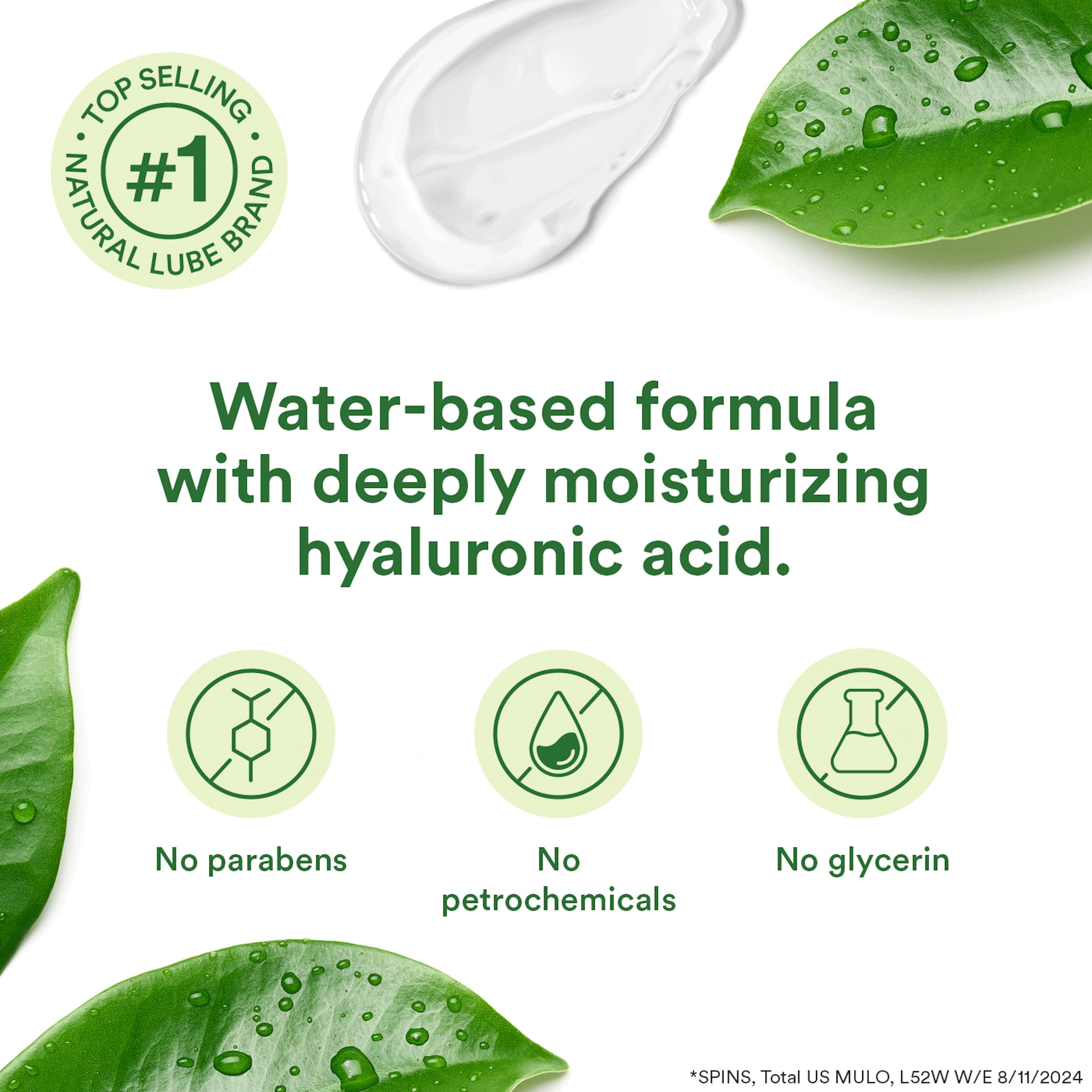 Good Clean Love Liquid Water-Based Lube with Hyaluronic Acid | Premium pH-Balanced Personal Lubricant for Men & Women | Safe for Adult Toys & Condoms | Hydrating Intimate Wellness Gel (1.69 Oz) | Perfect for Sensitive Skin, Couples & Solo Play