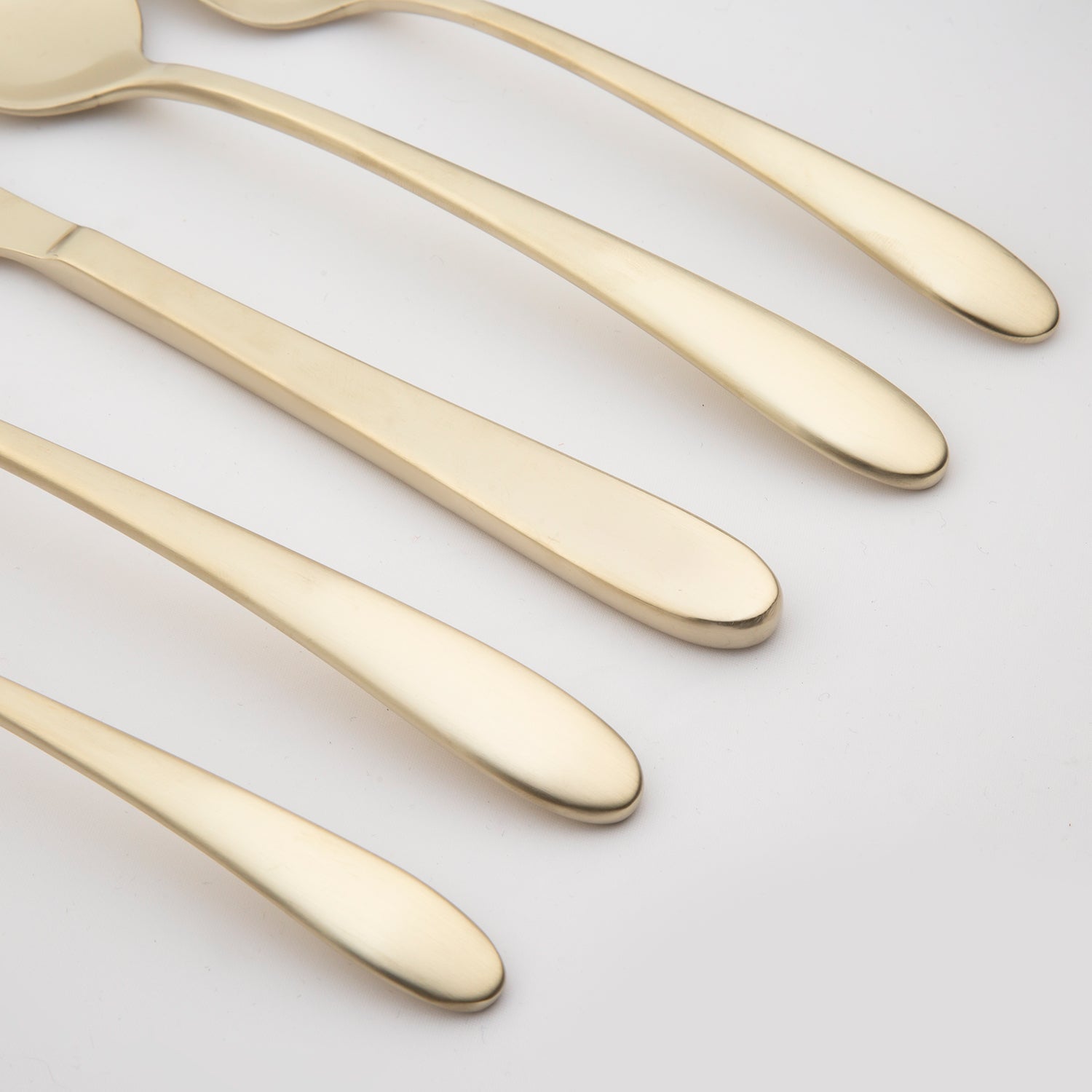Poet Champagne Satin 20-Piece Flatware Set - Elegant Stainless Steel Cutlery for Dining, Wedding & Special Occasions - Complete Silverware Set with Knives, Forks & Spoons