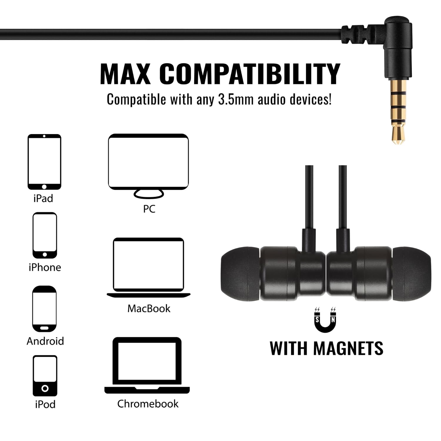 UliX Rider Wired Earbuds with Microphone - Noise Isolating In-Ear Headphones for iPhone, iPad, Samsung - Tangle-Free Cable & 5-Year Warranty - Perfect for School, Workouts, Commuting & Small Ears (Kids/Women)