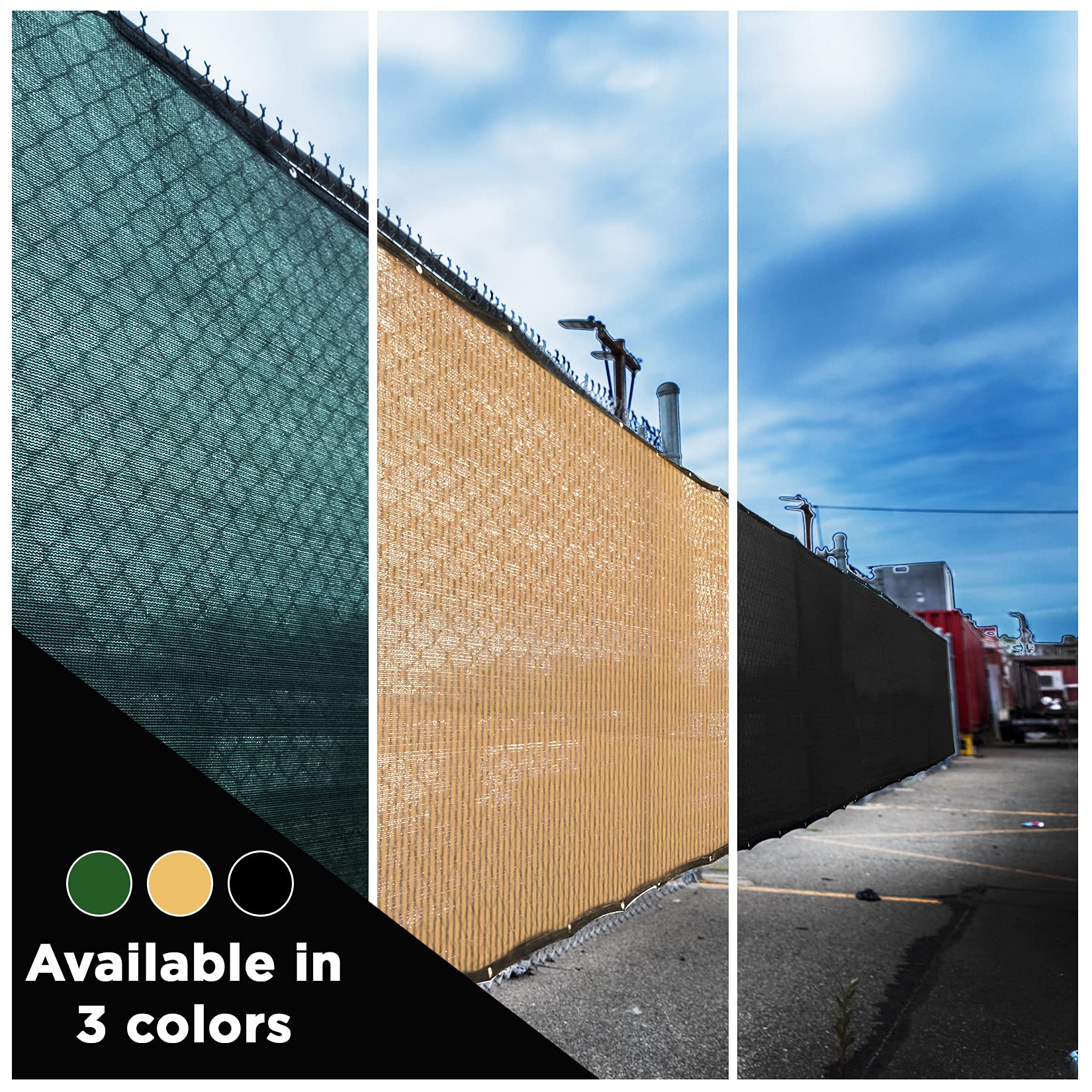 Boen 4' x 50' Green Backyard Privacy Screen Fence Cover - Instant Outdoor Windproof Shade Solution for Metal, Chain Link, Wood & Plastic Fences - Perfect for Patio, Deck, Pool Area & Garden Privacy Protection