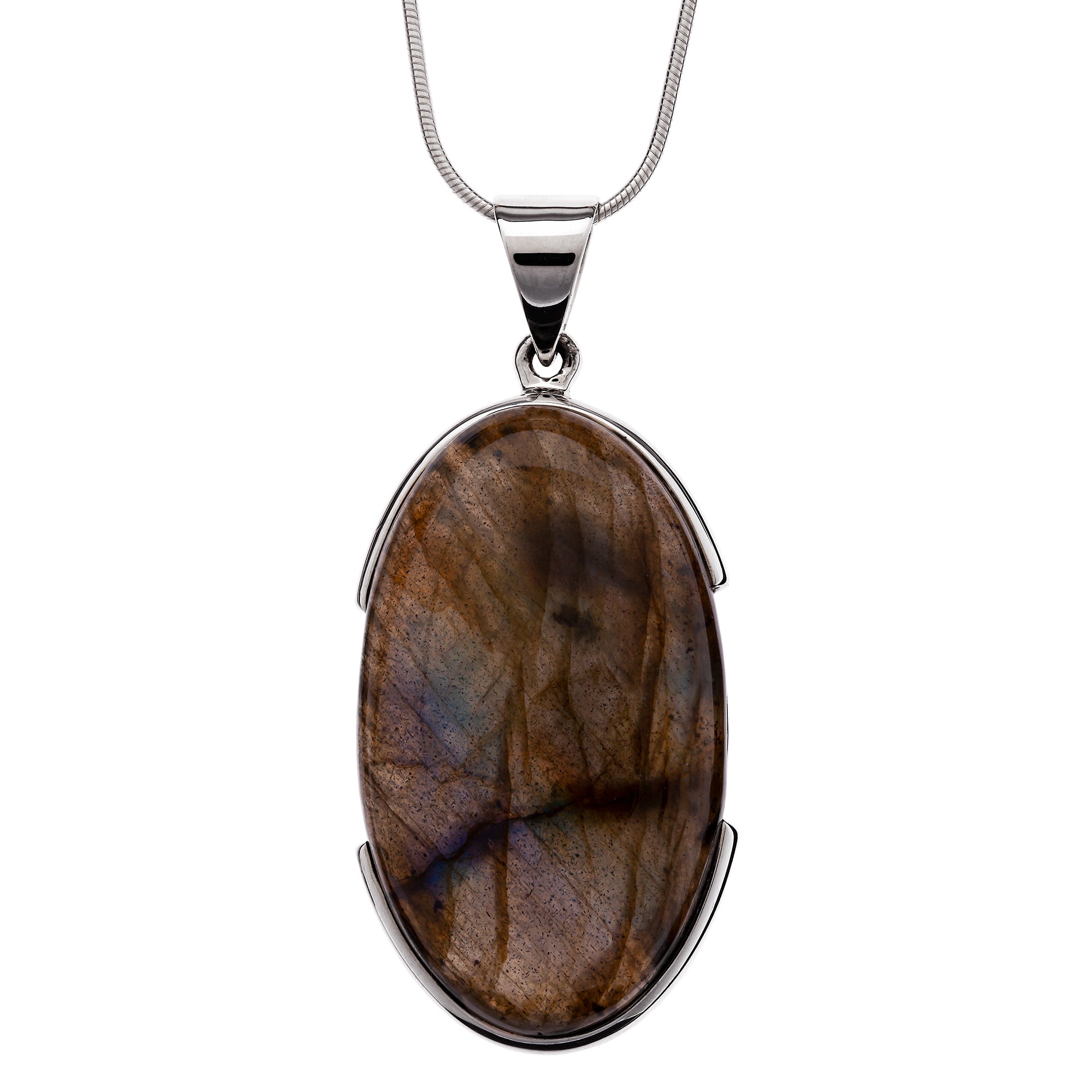 Stunning Multicolored Labradorite Pendant Necklace - Natural Gemstone Jewelry for Women - Perfect for Everyday Wear, Gift Giving & Spiritual Healing