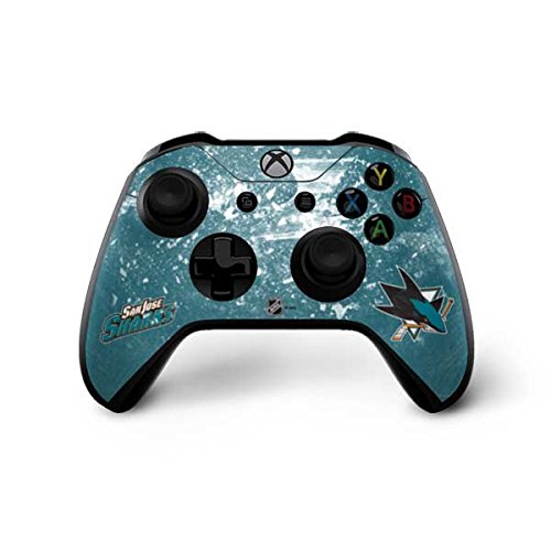Officially Licensed NHL San Jose Sharks Frozen Design Gaming Skin Decal for Xbox One X Controller - Perfect for Gaming Enthusiasts & Sports Fans