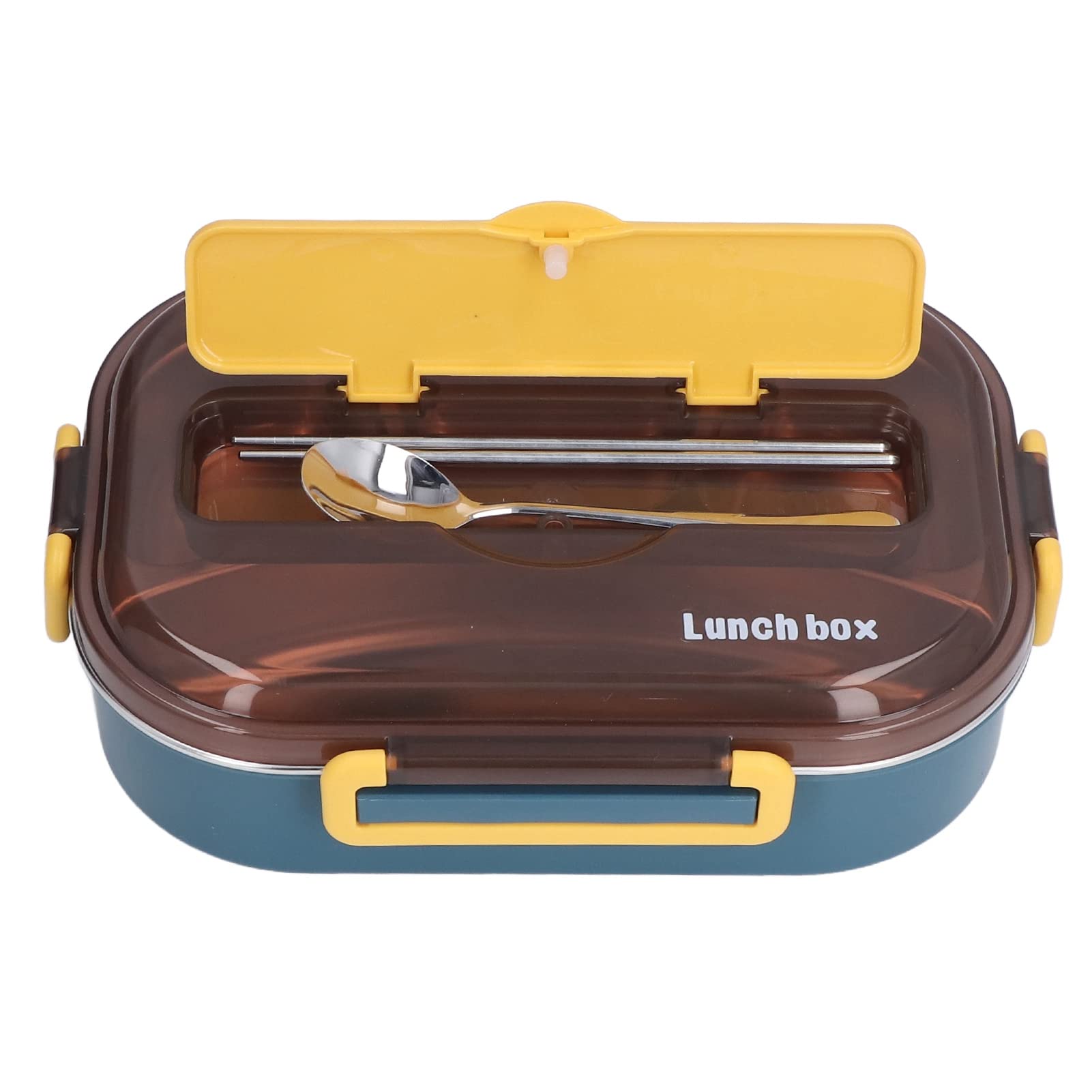 Insulated Stainless Steel Bento Lunch Box with Compartments - Leak Proof Japanese Style Lunch Container for Office, School & Travel - Eco-Friendly & Durable for Adults, Kids & Students (Yellow) - Perfect for Meal Prep, Picnics & On-the-Go Dining