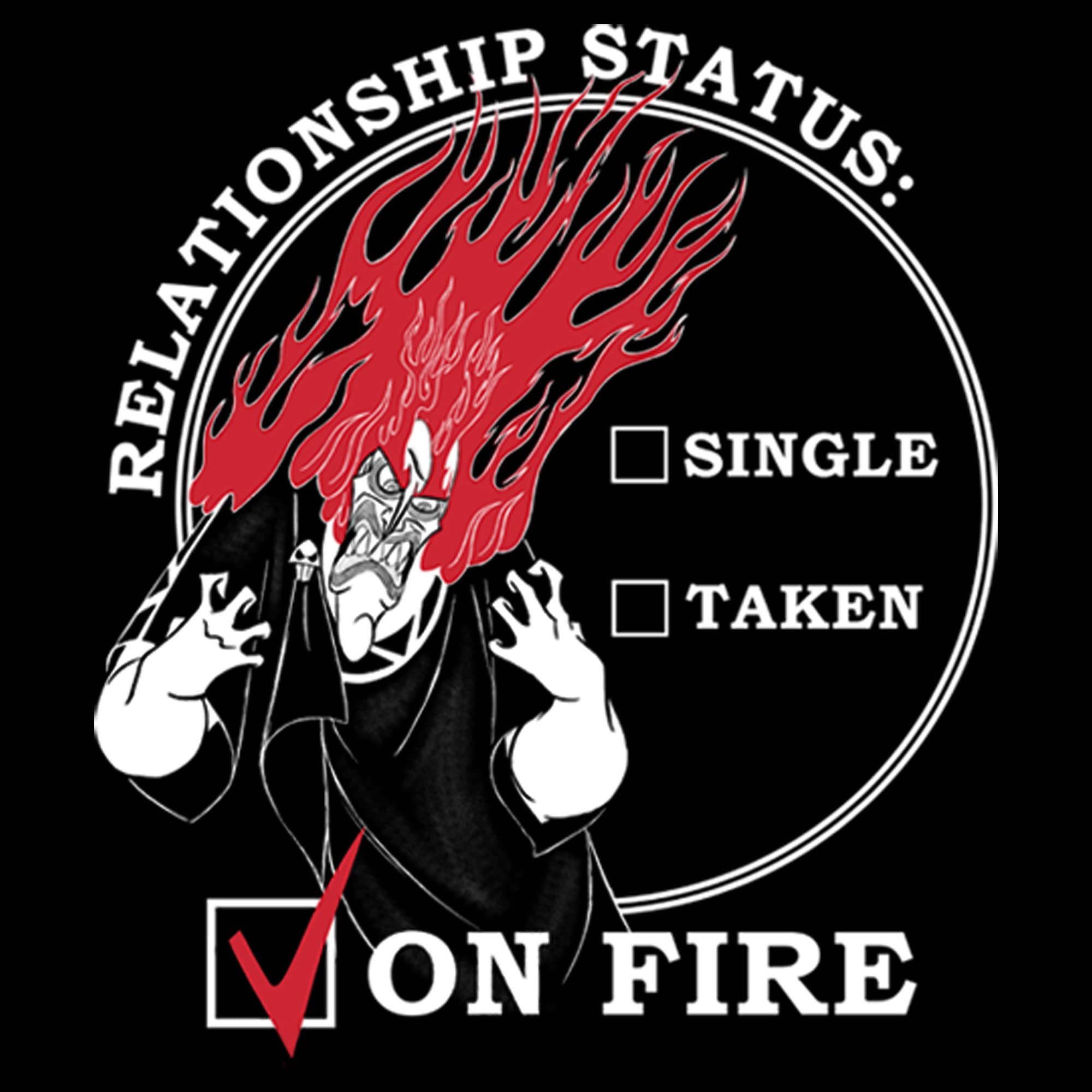 Junior's Hercules Hades Valentine's Day T-Shirt - ON FIRE Graphic Tee for Boys, Cool Casual Wear for School, Parties & Gaming