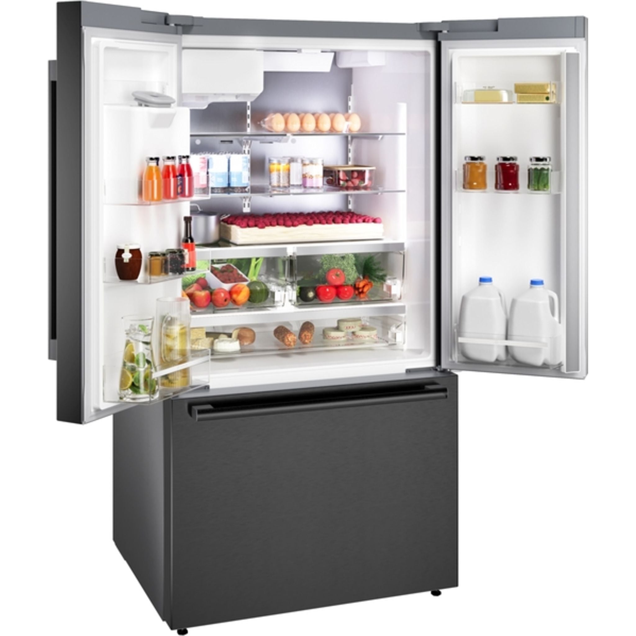Bosch B36FD52SNB 36 Inch French Door Refrigerator - Black Stainless Steel, Energy Star Certified, Spacious Interior for Large Families - Perfect for Modern Kitchens & Open Floor Plans