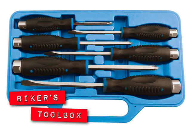 6-Piece Pound Through Screwdriver Set - Heavy Duty Impact Screwdriver Kit for Automotive, Construction & DIY Projects - Phillips & Flat Head Screwdrivers with Durable Steel Shafts