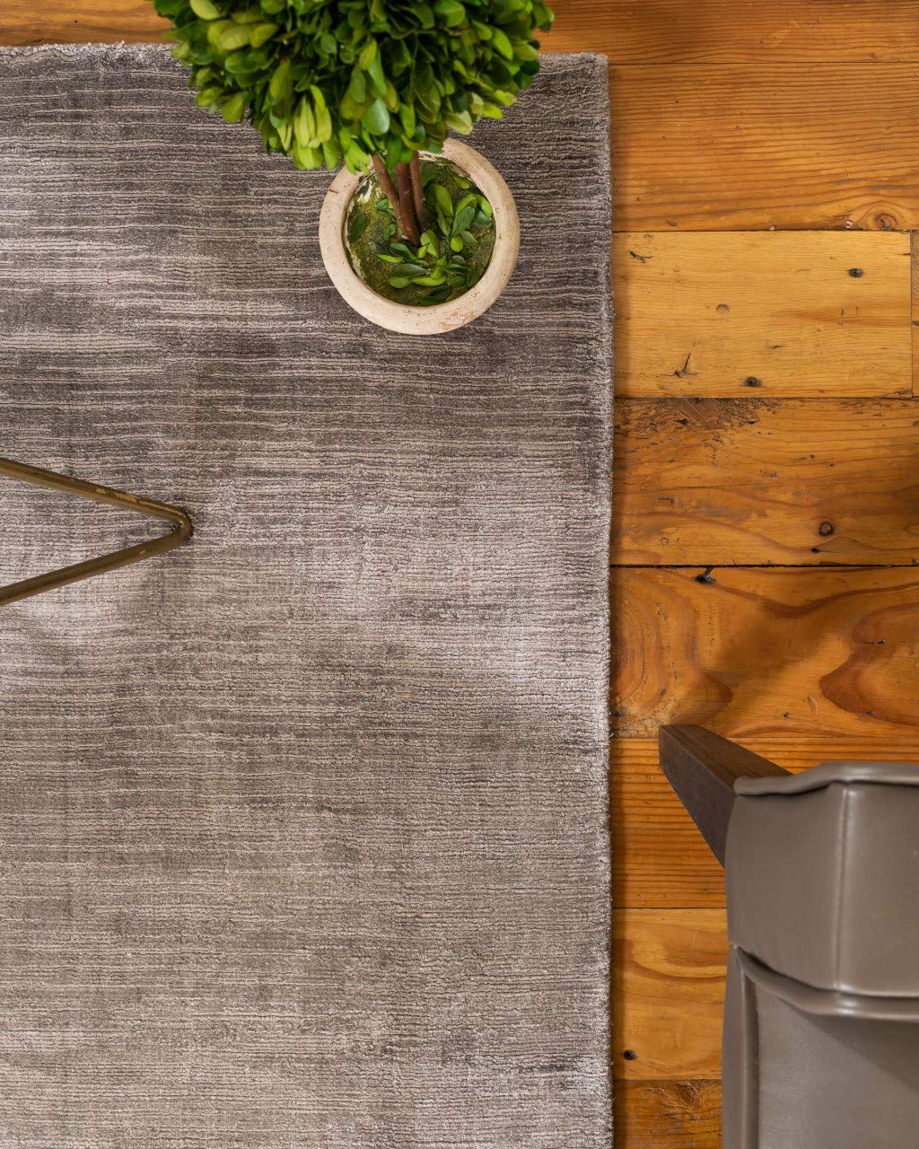 Eco-Friendly Hand Loomed Natural Fiber Area Rug - Rectangle Manning Contemporary Design, Handmade Durable Accent Rug in Grey, 6' x 9' - Perfect for Living Room, Bedroom, or Office Decor