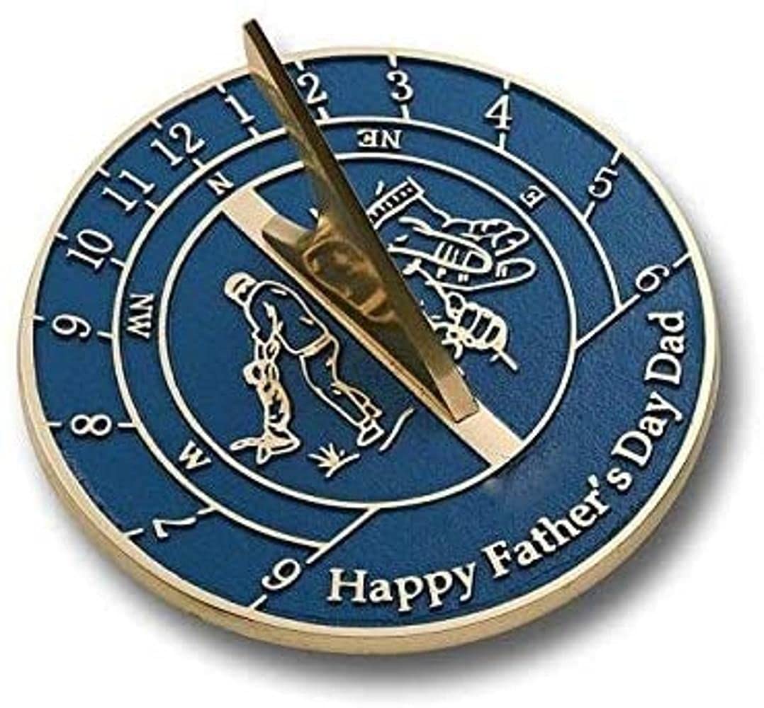 Premium Handmade Cast Brass Sundial - Heavy Duty Nautical Outdoor Decor - Unique Father's Day Gift for Garden, Patio & Backyard