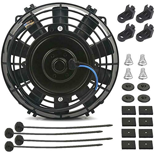 High Performance Aluminum 23 Row Engine Oil Cooler with 12V Electric Fan & 6AN In-Line Thermostat (180°F) - Perfect for Light Duty Trucks, Trailers & Towing Applications    Use Cases: Ideal for improving engine cooling, transmission temperature control, and towing performance in trucks, SUVs, and trailers.