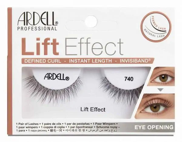 Ardell Strip Lashes 740 - Natural Looking False Eyelashes for Dramatic Lift Effect | Perfect for Parties, Weddings & Special Occasions