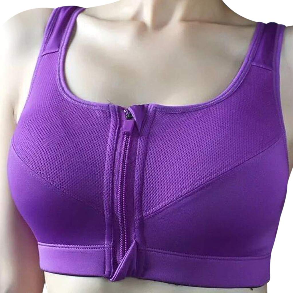 HUTVD Women's Padded Sports Bra - Yoga, Running, Workout, Fitness Top - Comfortable & Supportive Vest for Active Lifestyles (Purple, Size S) - Perfect for Gym, Yoga Class & Daily Wear