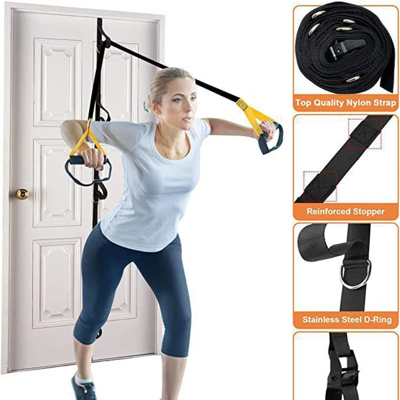 Upgrade Door Anchor Strap for Resistance Bands - Heavy Duty Exercise Equipment for Home Gym Workouts - Perfect for Strength Training, Yoga & Physical Therapy