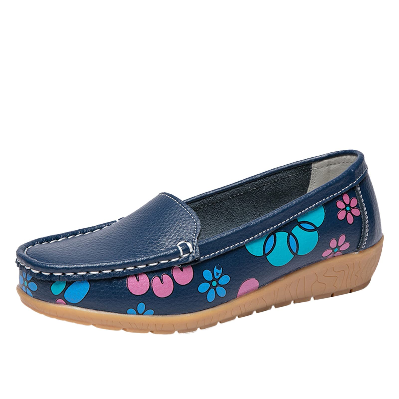 MLAGJSS Women's Slip-On Sneakers - Breathable Leopard Print Flat Shoes with Round Toe for Comfortable Casual Wear | Perfect for Walking, Travel & Everyday Outfits