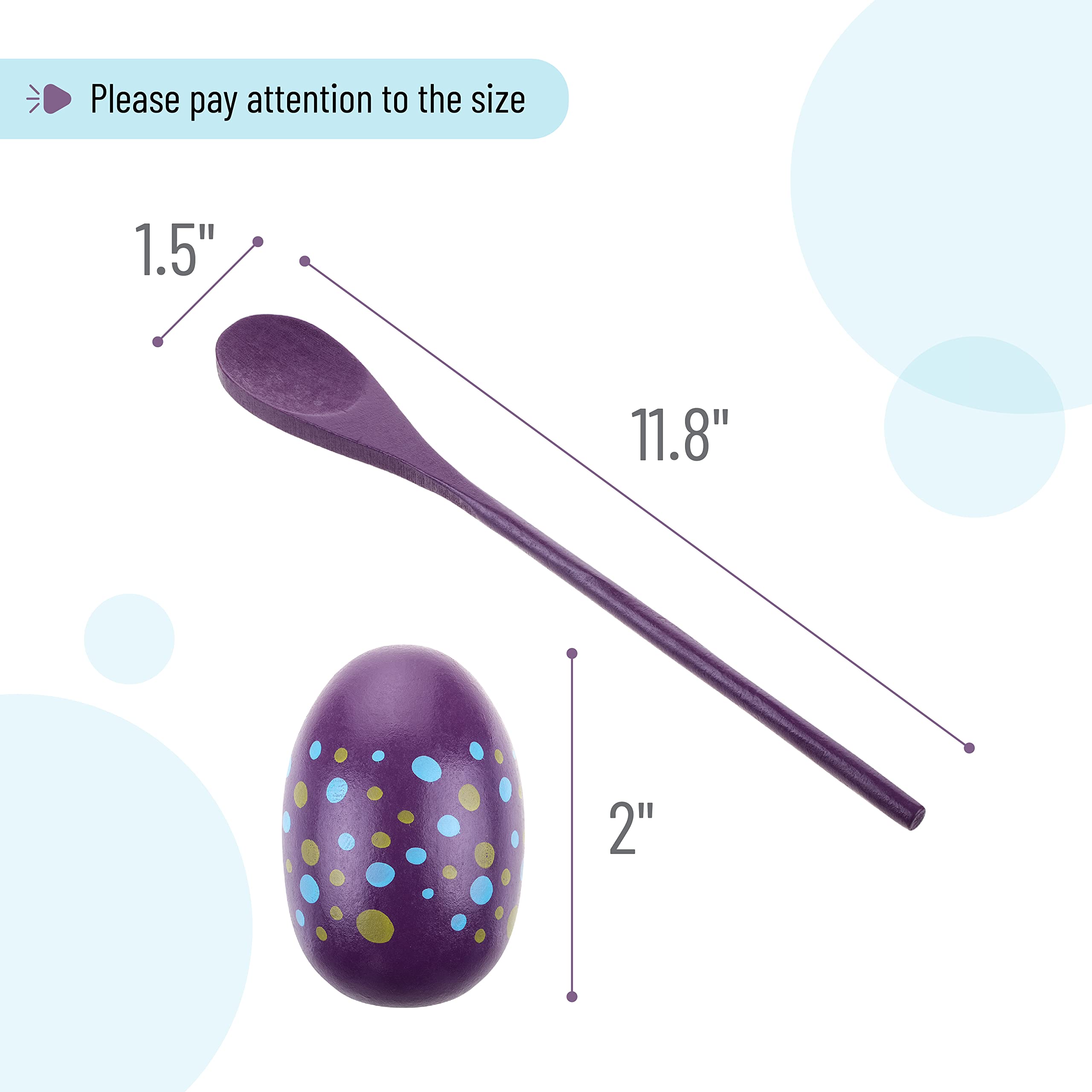 Mr. Pen Egg and Spoon Race Game Set - 6 Eggs & 6 Spoons for Kids Easter Party, Halloween Games & Easter Egg Hunt - Fun Outdoor Activity for Birthday Parties, School Events & Family Gatherings