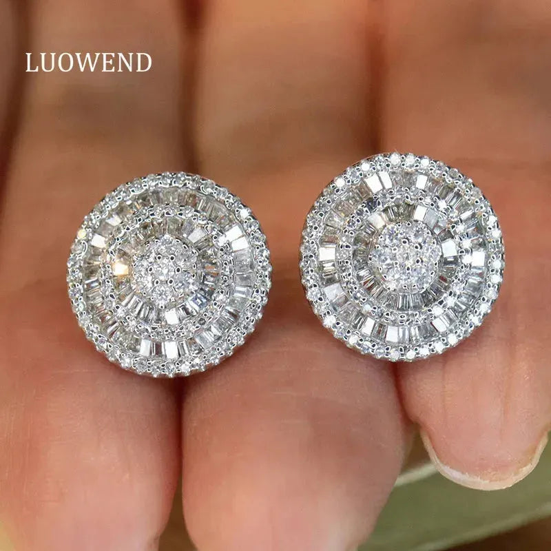Luxury 1.1 Carat Round Copper Stud Earrings for Women - Elegant Party Jewelry & Everyday Wear - Perfect for Weddings, Date Nights and Special Occasions