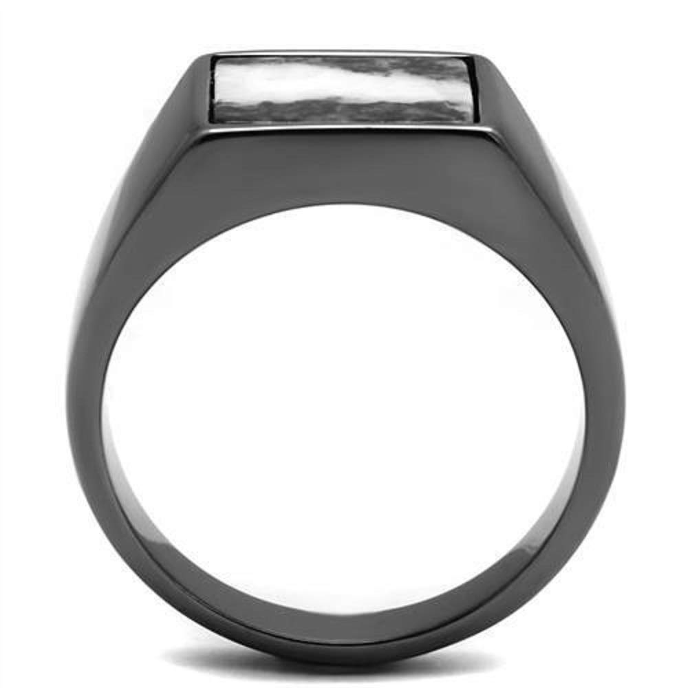 WildKlass IP Gun Ring for Men - Stainless Steel, Light Black & Gray - Perfect for Gifts & Daily Wear