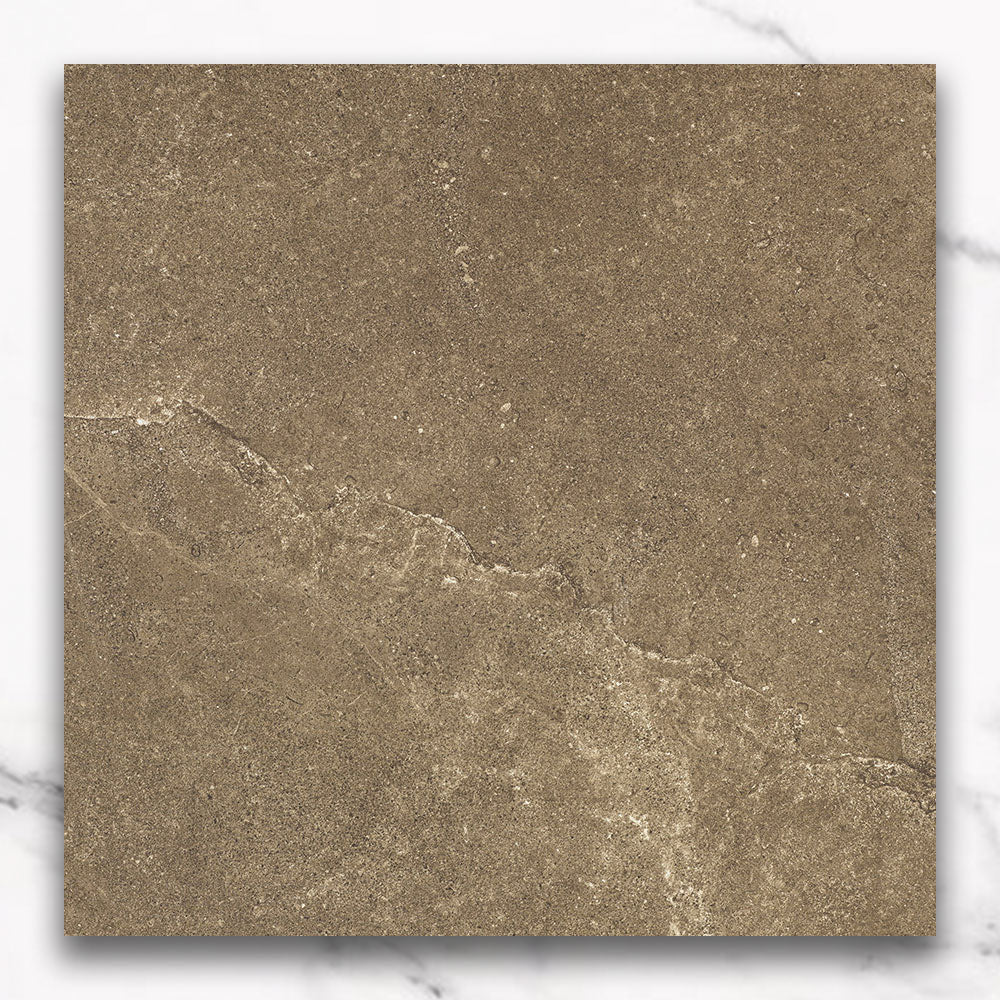 Premium 300x300mm Matte Marble Look Porcelain Tile - Brown | Elegant Flooring & Wall Tile for Bathroom, Kitchen & Living Room Renovation