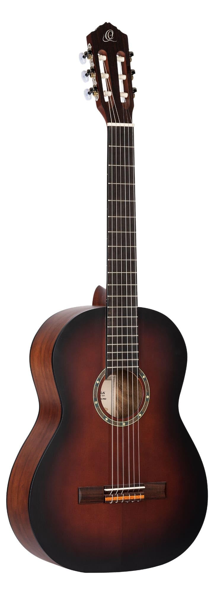 Ortega R55BFT 4/4 Size Classical Guitar with Solid Top & Nylon Strings - Right-Handed Bourbon Fade Finish | Perfect for Beginners, Students & Home Practice | Ideal for Classical Music, Flamenco & Fingerstyle Playing