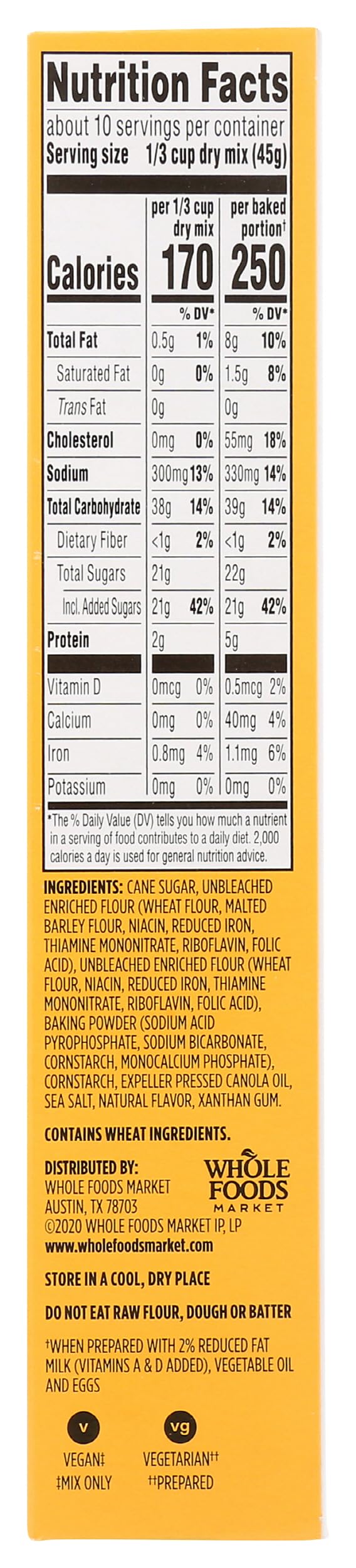 365 by Whole Foods Market Classic Yellow Cake Mix, 16 oz - Moist & Fluffy Homemade Cake Mix for Baking | Perfect for Birthday Cakes, Cupcakes & Desserts | Easy Baking Mix for Parties & Family Gatherings | Great for Kids' Cooking & Afternoon Tea | Ideal for Home Baking & Celebrations | Use for Cakes, Cupcakes, Dessert Bars, Holiday Treats & Family Baking Activities | Best for Birthday Parties, Baby Showers, Holiday Baking & Weekend Family Fun