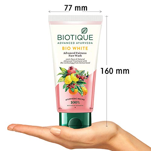 Biotique Bio Apricot Refreshing Body Wash 200ml & Bio White Advanced Fairness Face Wash 150ml - Hydrating & Brightening Skincare Duo for Daily Glow