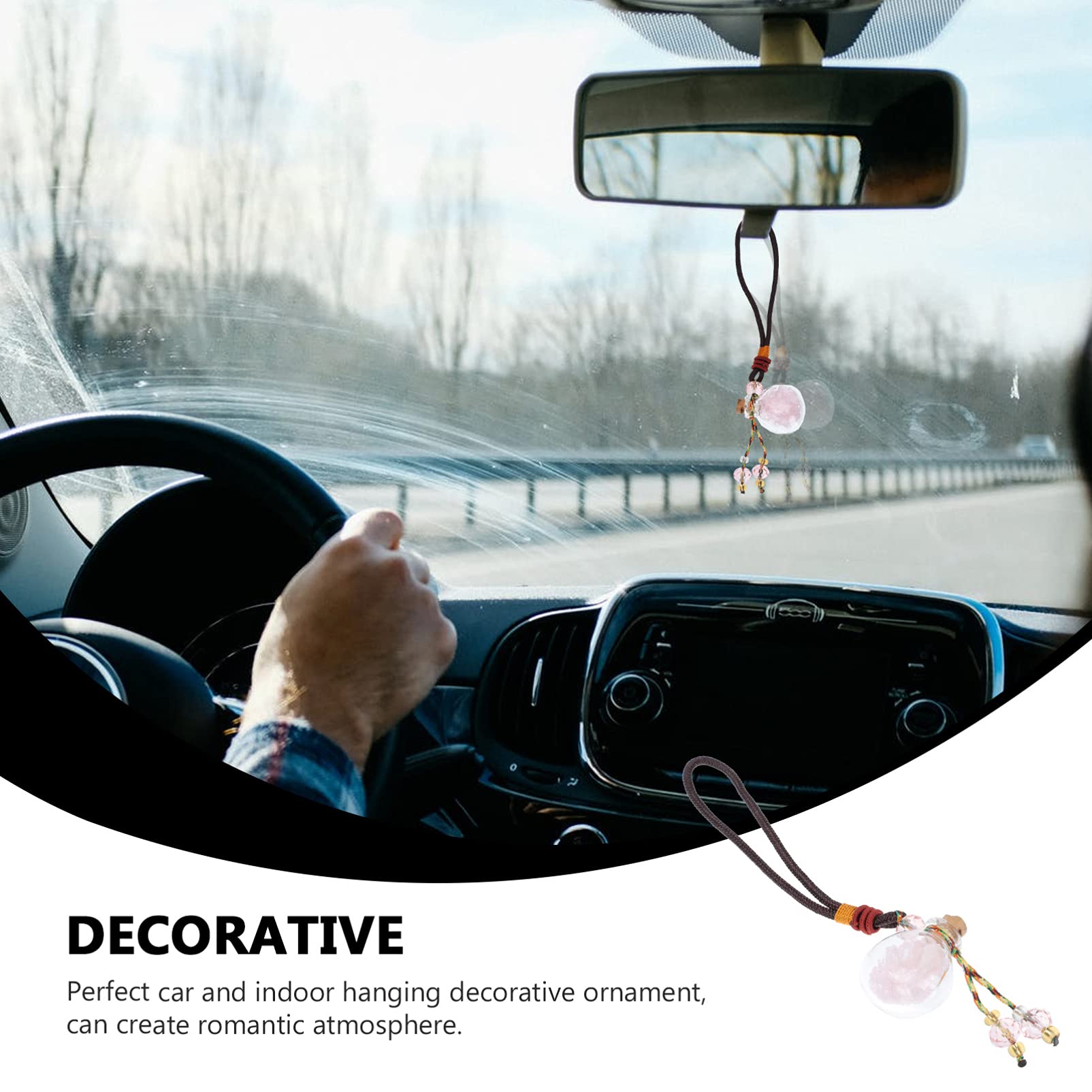 1pc Essential Oil Perfume Bottle Pendant - Car Hanging Diffuser & Rearview Mirror Decor - Portable Aromatherapy for Home, Office & Travel