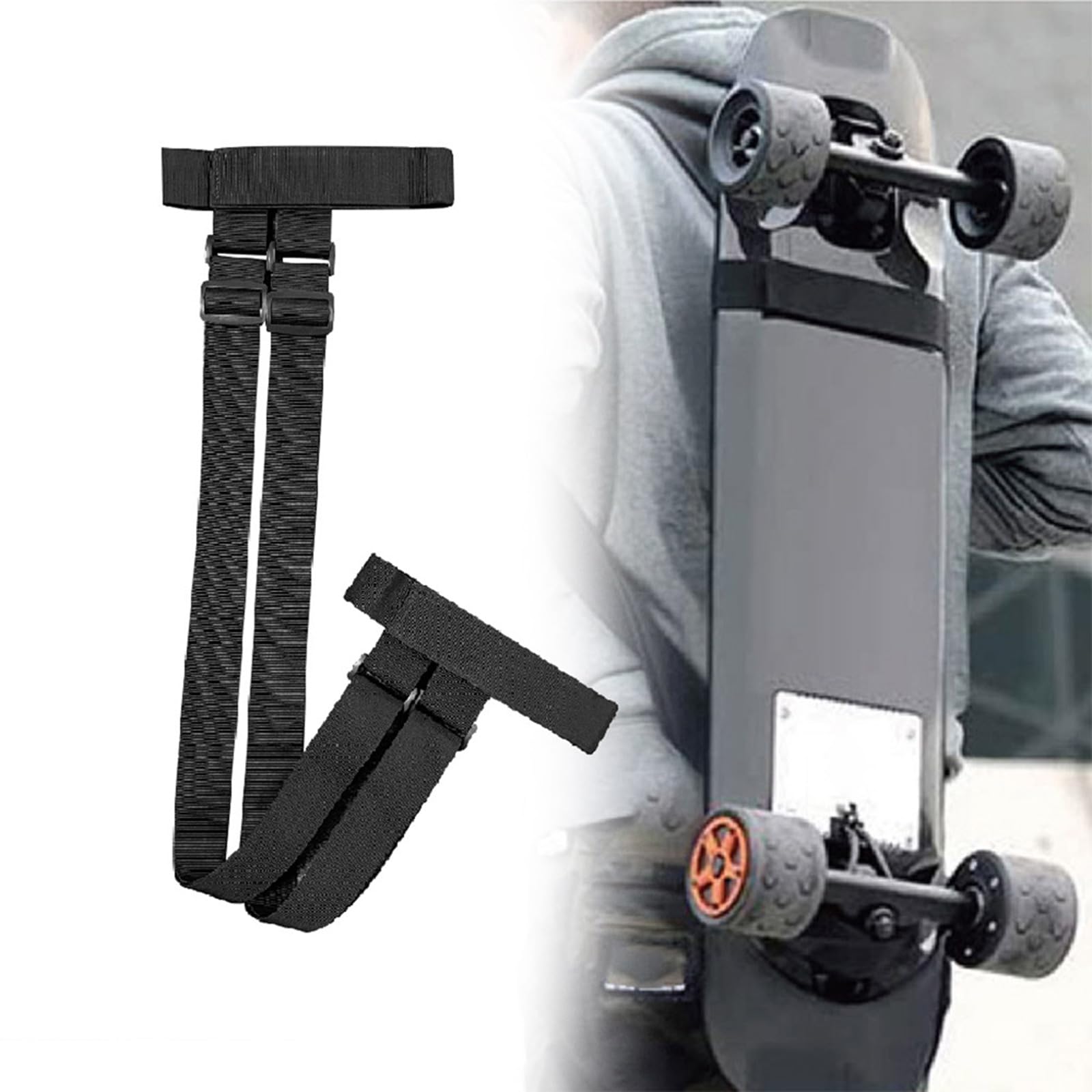Adjustable Skateboard Shoulder Strap - Universal Carry Sling for Skateboards, Snowboards, Skis & Longboards - Durable Backpack & Handbag Belt - Perfect for Commuting, Travel & Outdoor Sports
