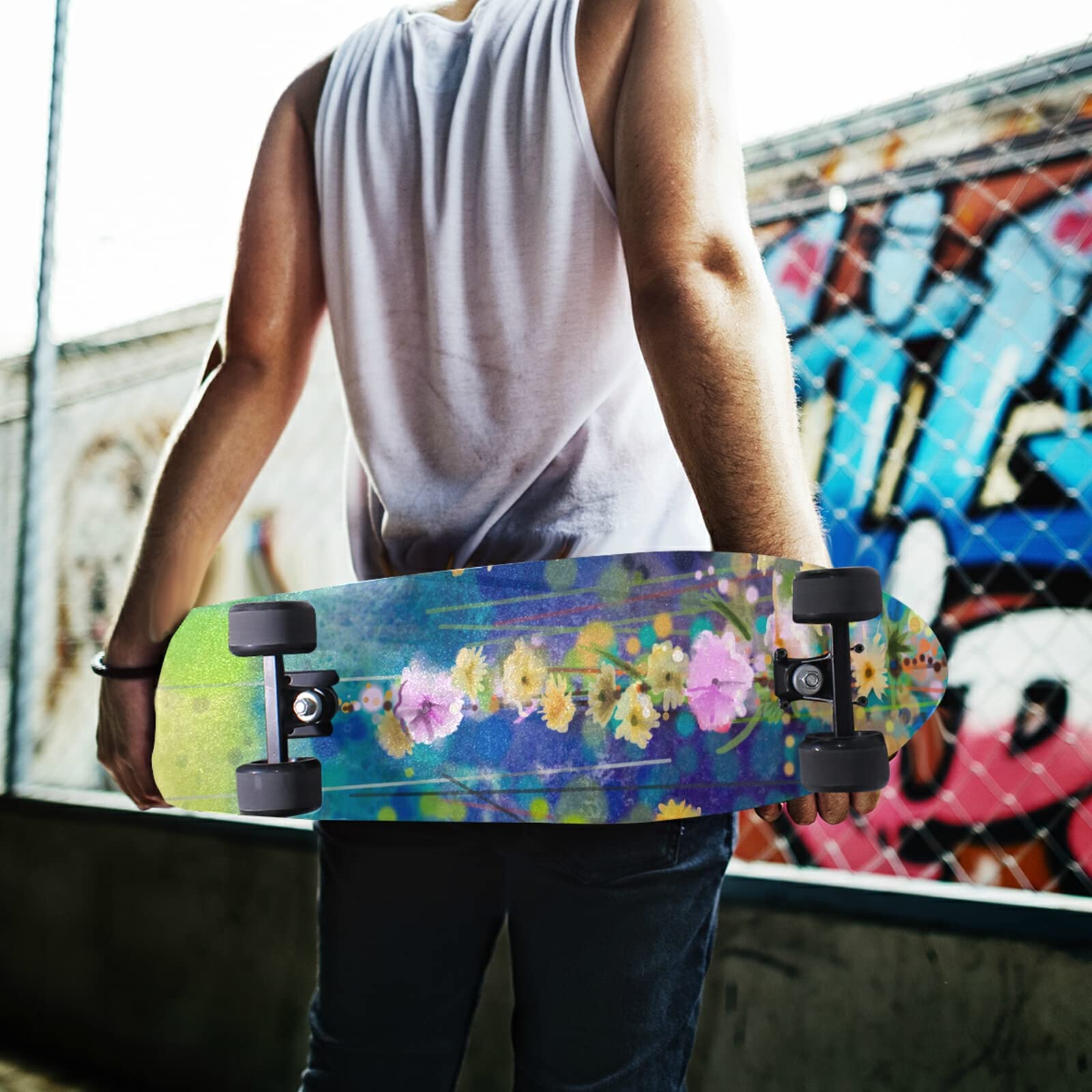 Poeticcity Waterproof Skateboard Grip Tape - Anti-Slip Longboard & Scooter Griptape Sheets, Tear-Resistant Sandpaper Sticker Roll for Easy Bubble-Free Application | Perfect for Skateboards, Longboards, Scooters & DIY Projects