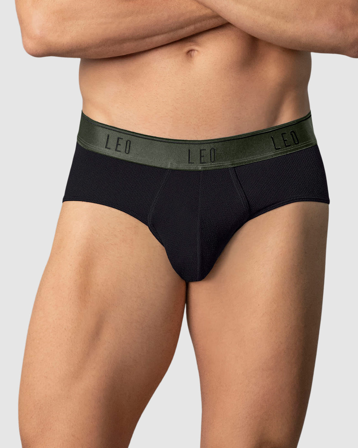 496 Black with Green Elastic