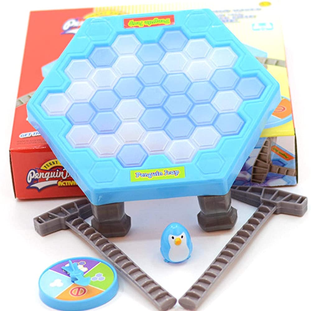 Penguin Ice Block Puzzle Game - Fun Interactive Tabletop Toy for Kids & Adults | Save the Penguin Knock Ice Cubes Challenge | Perfect for Family Game Night & Party Entertainment