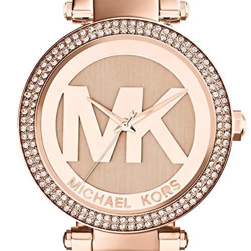 Michael Kors Parker Women's Watch - Stainless Steel & Pavé Crystal Watch with Interchangeable Bands (Steel/Leather/Silicone) | Elegant Dress Watch for Work, Parties & Everyday Wear