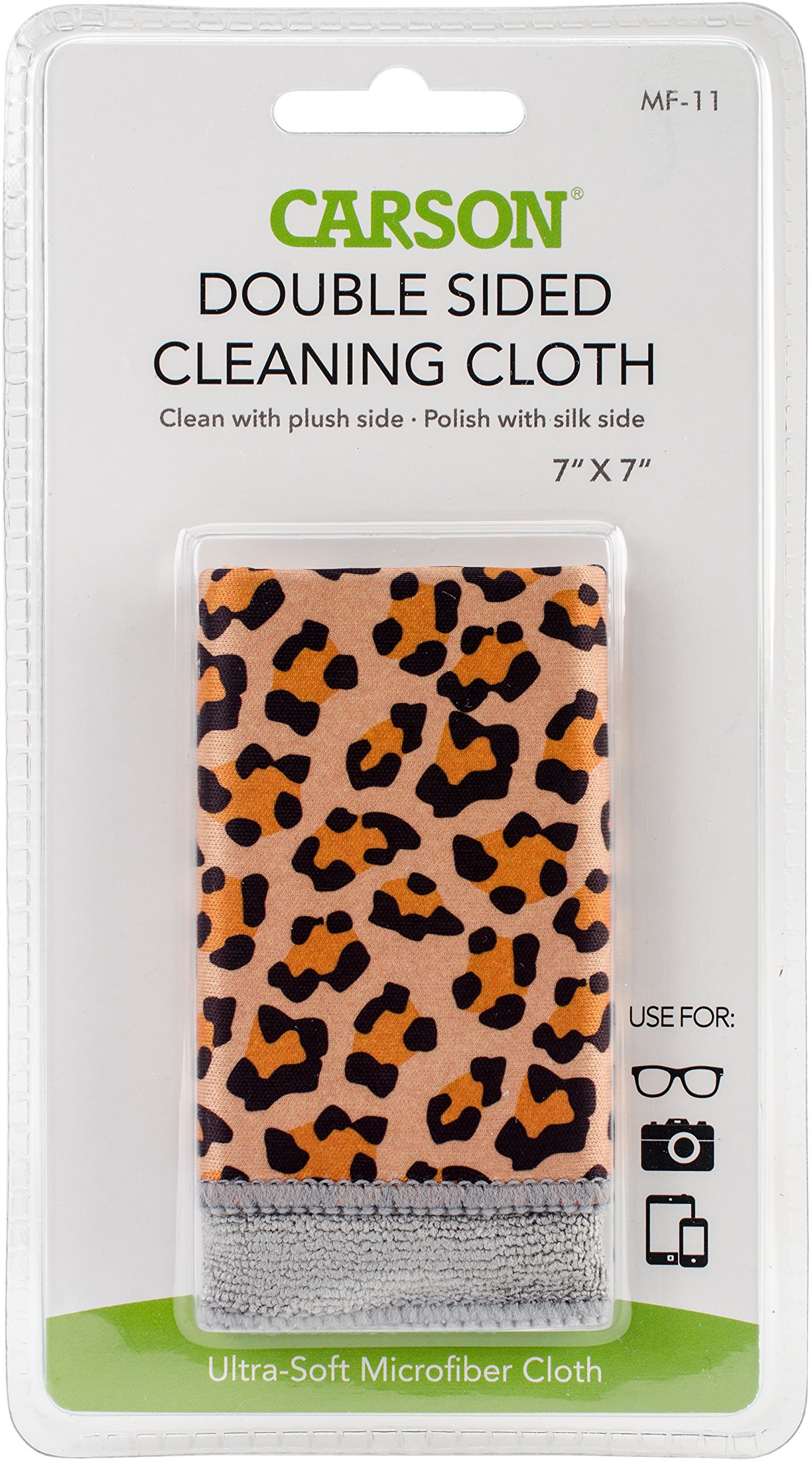 Premium Carson Double-Sided Microfiber Cleaning Cloth for Glasses, Screens & Electronics - Streak-Free, Lint-Free, Ultra Soft for Phone, Camera Lens, TV & Eyewear Cleaning