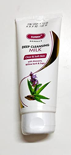 Bakson Sunny Deep Cleansing Milk with Aloe Vera for Face & Body - 150ml (Pack of 2) | Gentle Makeup Remover & Daily Skincare for All Skin Types | Perfect for Travel & Gym Bag Essentials