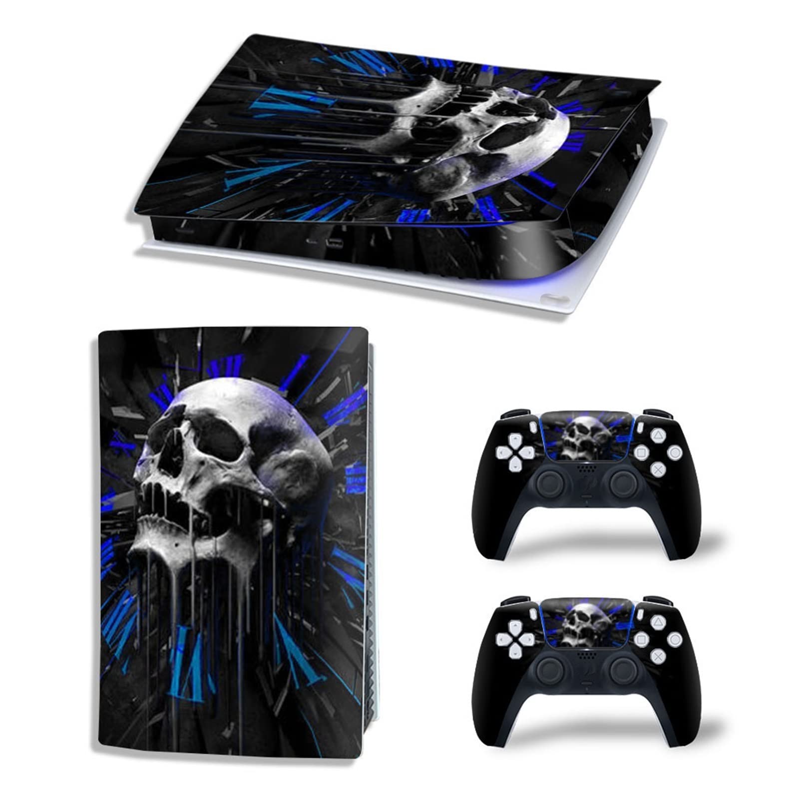 Anime Console Vinyl Wrap for PS5 Digital Edition - Durable, Scratch-Resistant Skin with 2 Controller Decals, Bubble-Free Application - Perfect for Gaming Setups and Customizing Your PlayStation 5