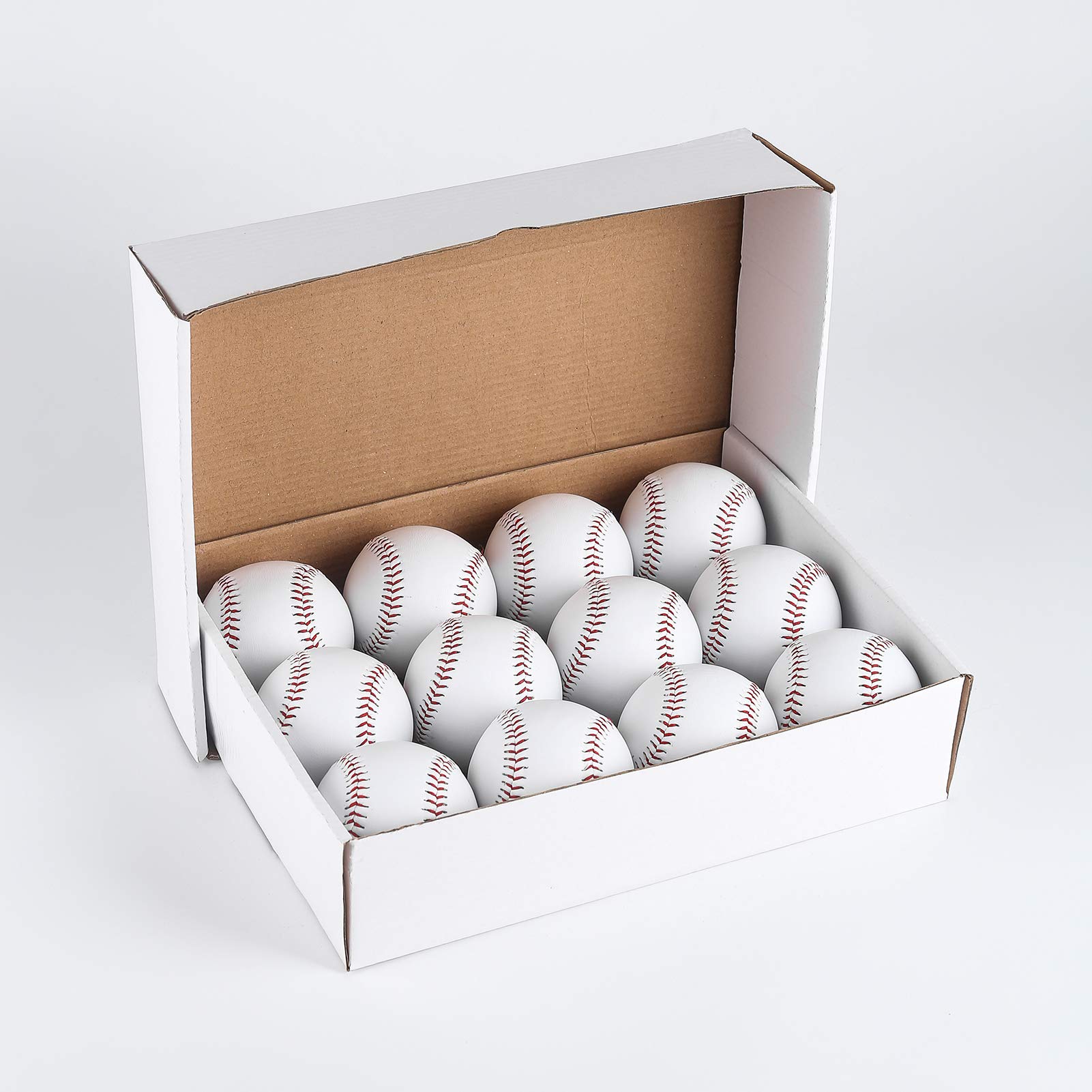 Official League 12-Pack Baseballs - 9 Inch Practice Training Balls for Youth & Adult Players | Unmarked Autograph Baseballs (One Dozen) | Perfect for Recreational Games, Team Practice & Collecting