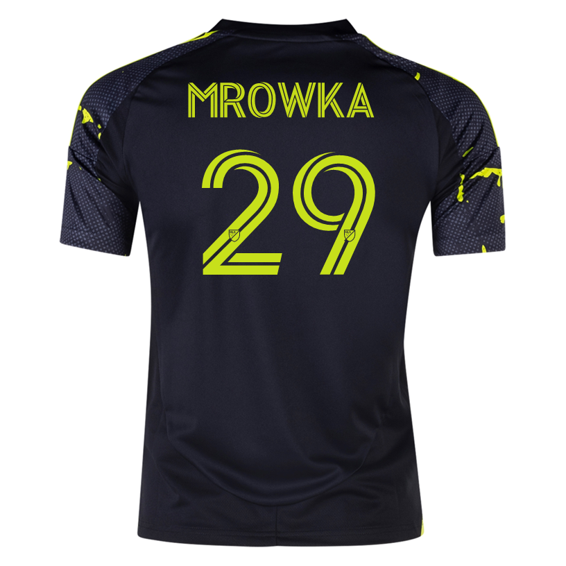 Adidas Columbus Crew Cole Mrowka Away Jersey 2025-2026 - Black & Yellow Soccer Jersey for Men - Perfect for Match Days, Fan Events & Sports Collectors