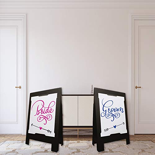 10 Pack A-Frame Sign Stands - Disposable Cardboard CoraSign for Sidewalk Advertising, Store Promotions & Event Displays