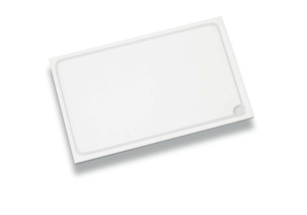 Louis Tellier Premium White Chopping Board with Juice Groove - 60 x 40 x 2 cm - Heavy Duty Kitchen Cutting Board for Meat, Vegetables & Fruits - Ideal for Home Chefs & Professional Kitchens