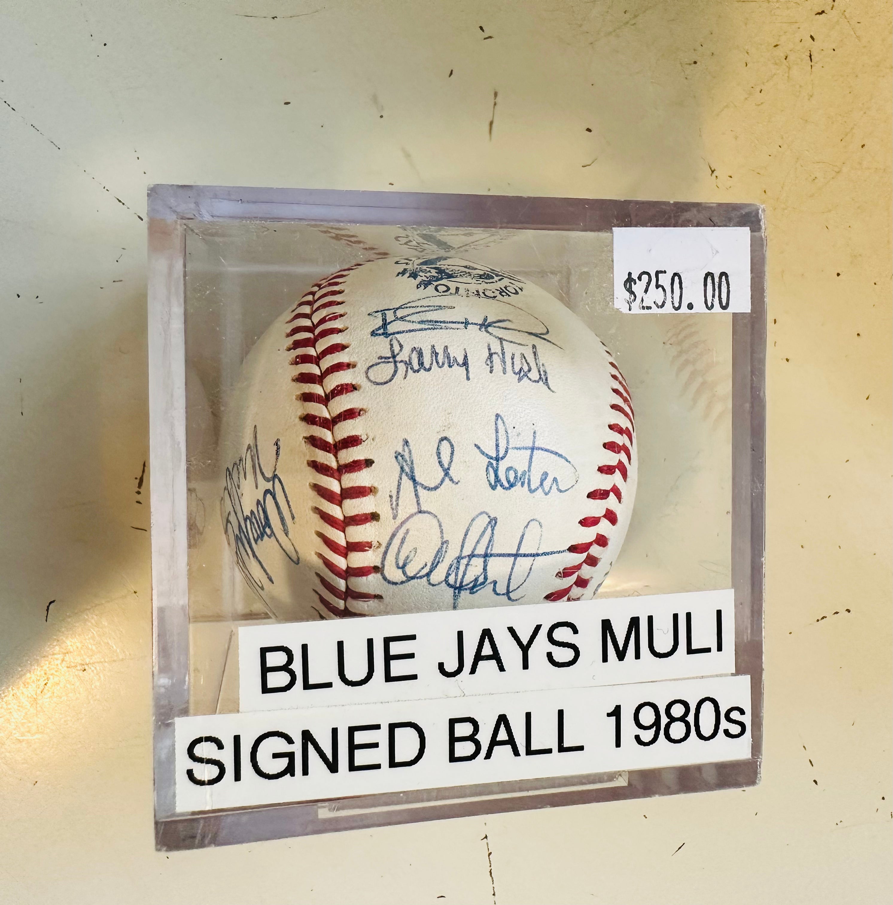 Vintage 1980s Toronto Blue Jays Autographed Baseball with Certificate of Authenticity (COA) - Perfect for Sports Memorabilia Collectors & Baseball Fans Display