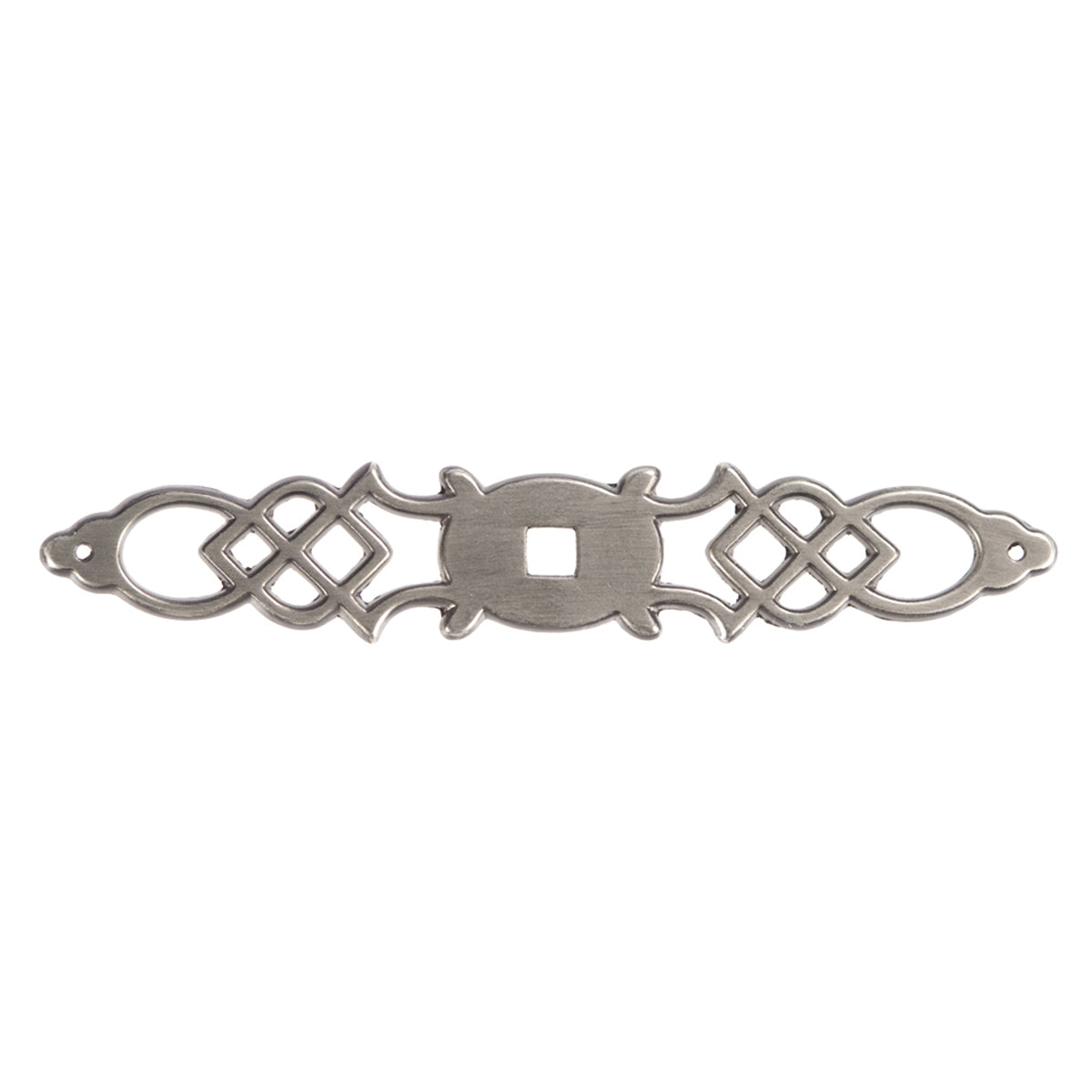 5.5 Inch Manor House Backplate - 1 Inch Silver Stone Finish Cabinet Hardware for Kitchen & Bathroom Decor